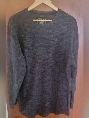 Men's Crewneck Sweater Knit Long Sleeve - Dark Heather Gray